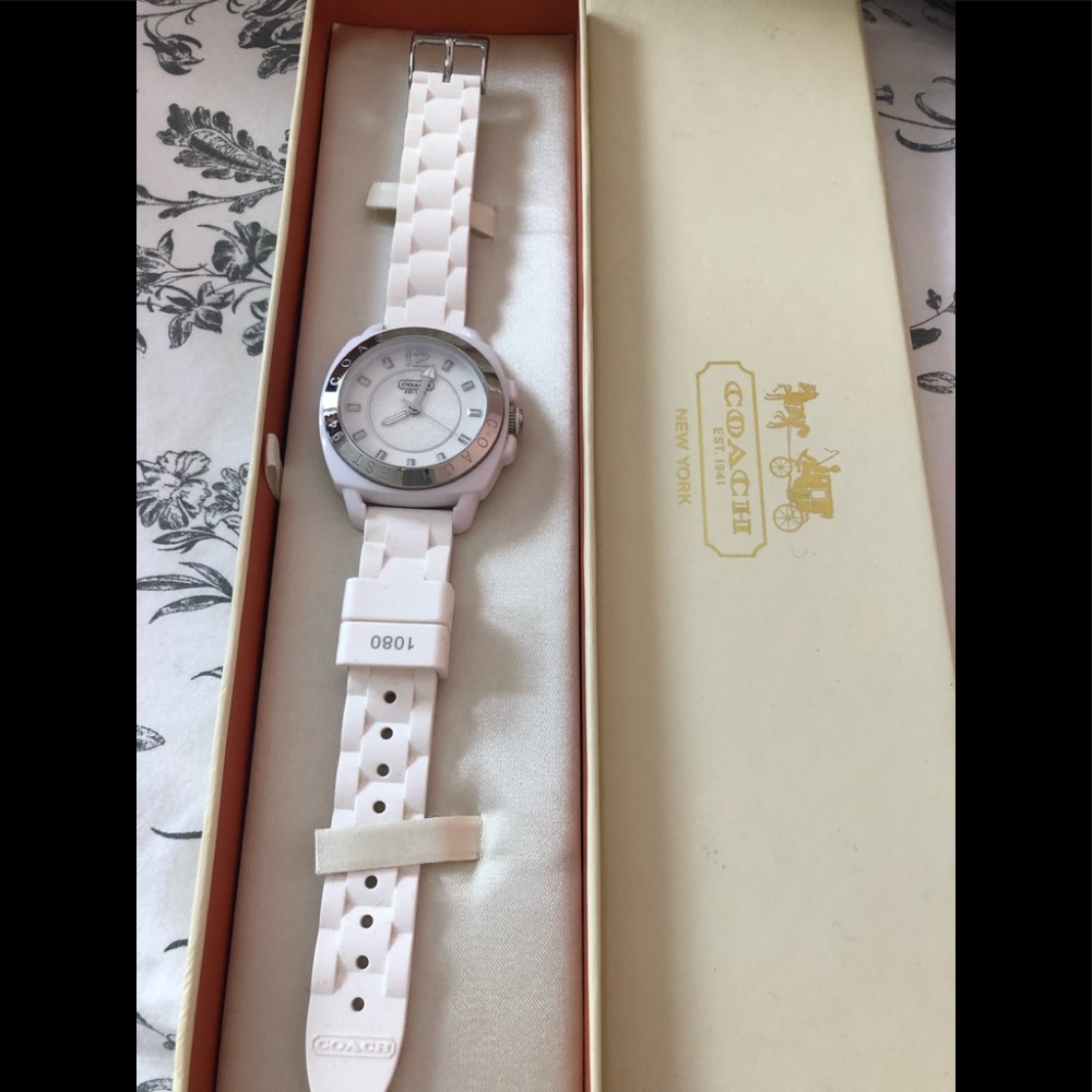 White watch from coach